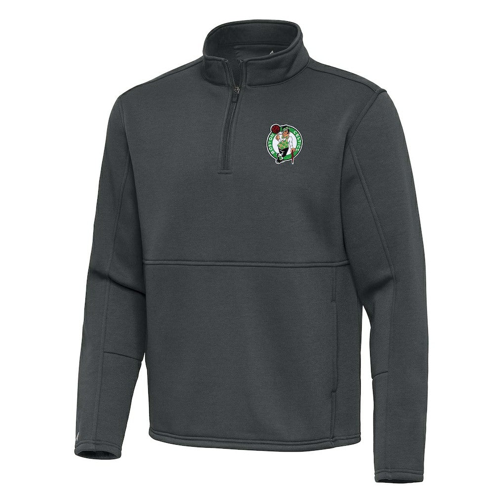 NBA - Boston Celtics Antigua Twist Quarter-Zip Pullover Top - Pewter