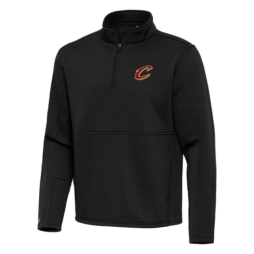 NBA - Cleveland Cavaliers Antigua Twist Quarter-Zip Pullover Top - Black