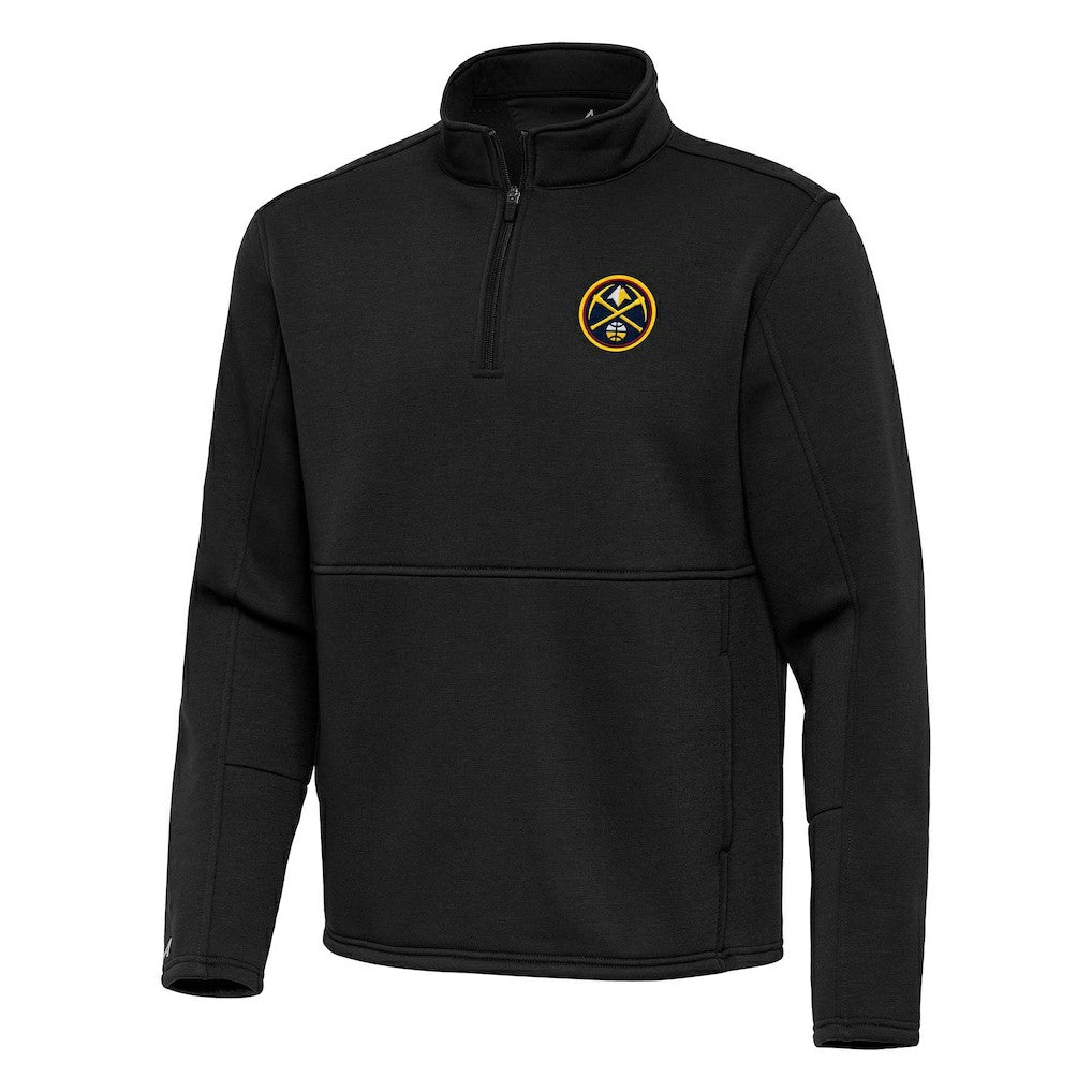 NBA - Denver Nuggets Antigua Twist Quarter-Zip Pullover Top - Black
