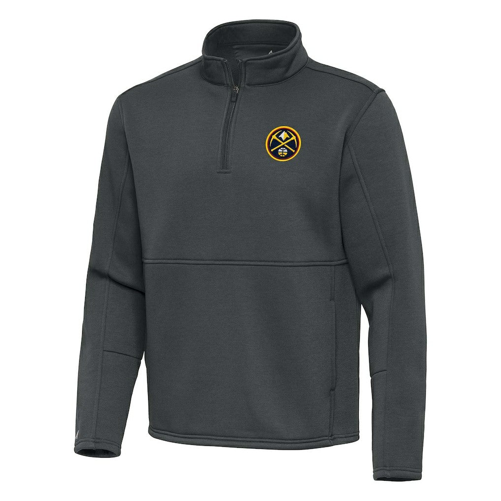 NBA - Denver Nuggets Antigua Twist Quarter-Zip Pullover Top - Pewter