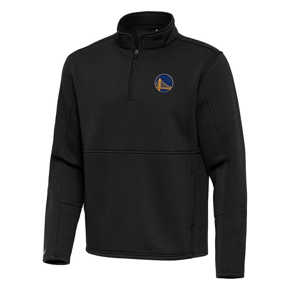 NBA - Golden State Warriors Antigua Twist Quarter-Zip Pullover Top - Black