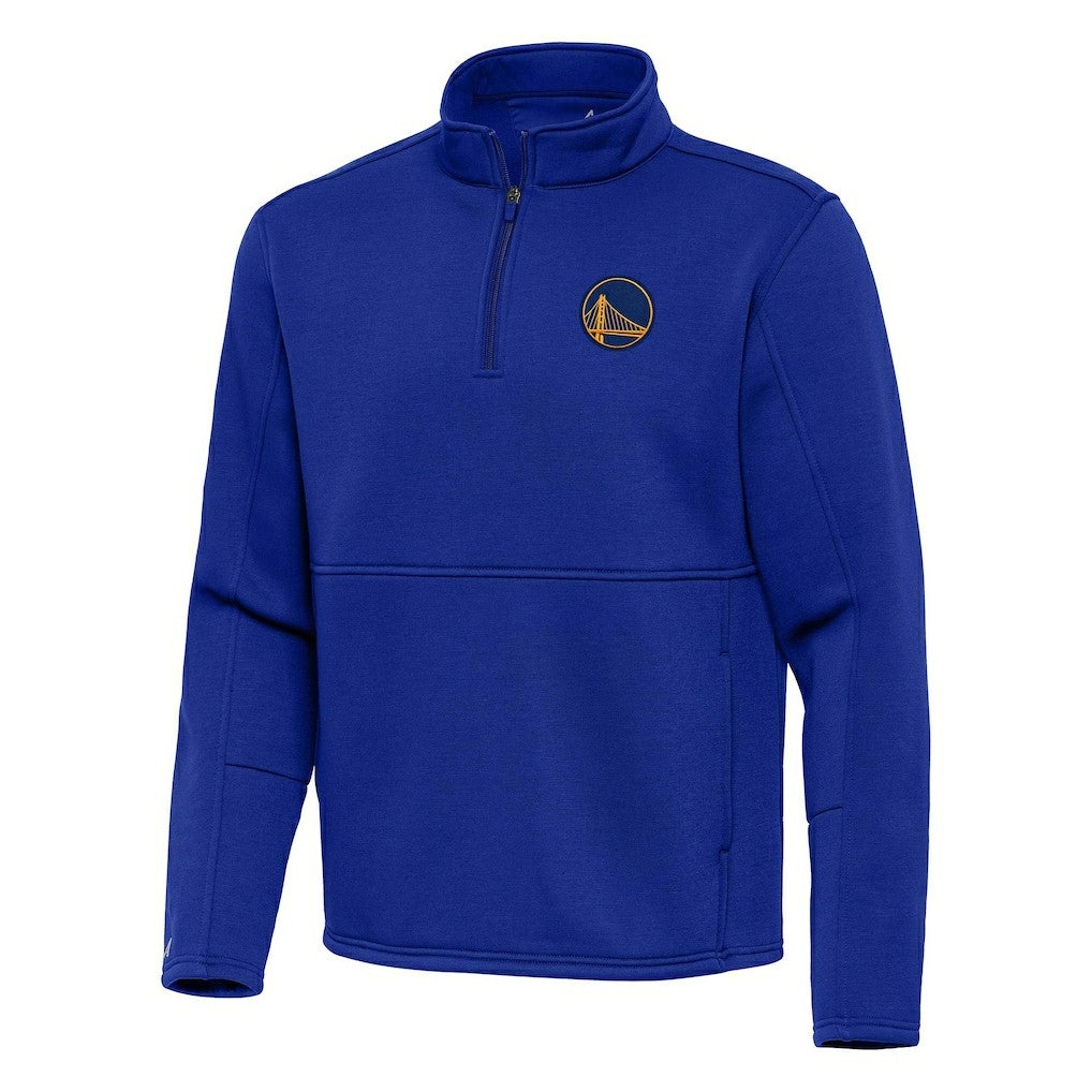 NBA - Golden State Warriors Antigua Twist Quarter-Zip Pullover Top - Royal