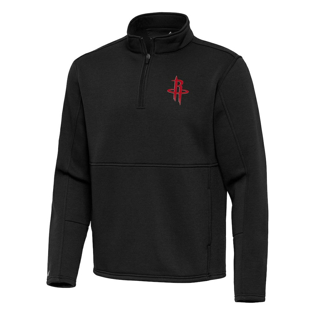 NBA - Houston Rockets Antigua Twist Quarter-Zip Pullover Top - Black
