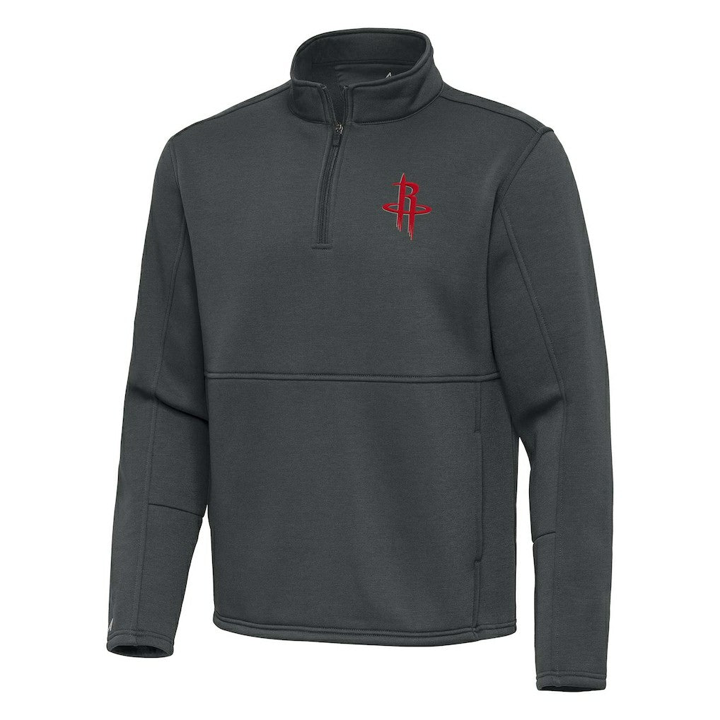 NBA - Houston Rockets Antigua Twist Quarter-Zip Pullover Top - Pewter