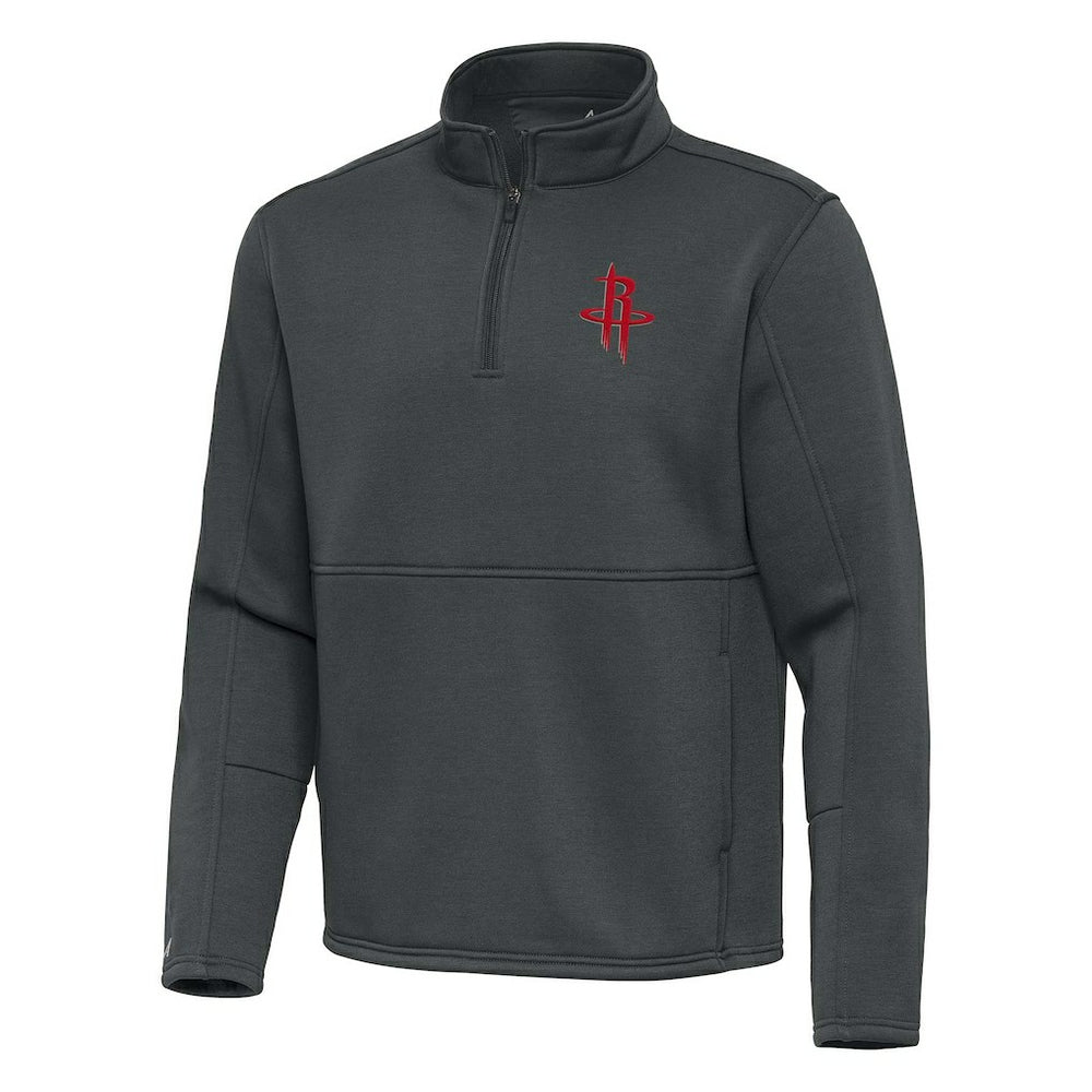 NBA - Houston Rockets Antigua Twist Quarter-Zip Pullover Top - Pewter