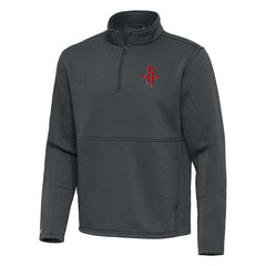 NBA - Houston Rockets Antigua Twist Quarter-Zip Pullover Top - Pewter