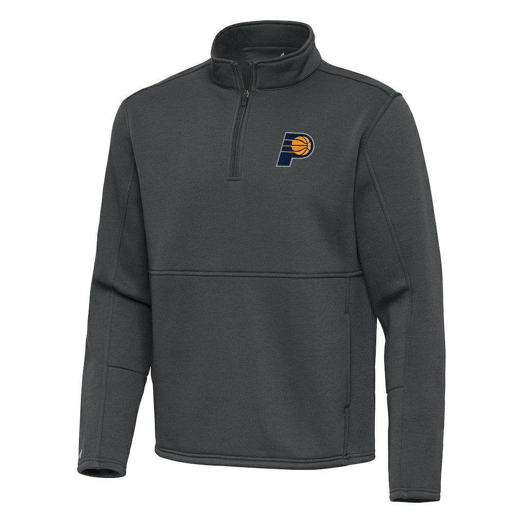 NBA - Indiana Pacers Antigua Twist Quarter-Zip Pullover Top - Pewter