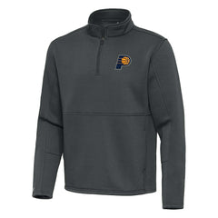 NBA - Indiana Pacers Antigua Twist Quarter-Zip Pullover Top - Pewter