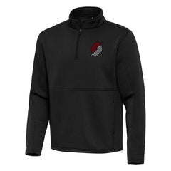 NBA - Portland Trail Blazers Antigua Twist Quarter-Zip Pullover Top - Black