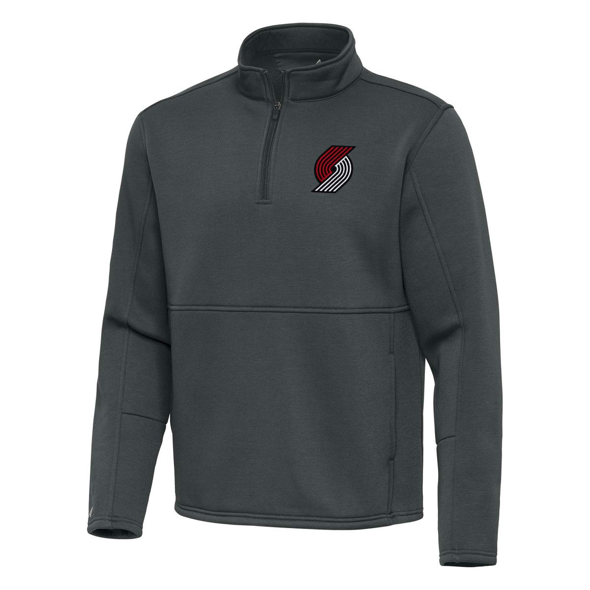 NBA - Portland Trail Blazers Antigua Twist Quarter-Zip Pullover Top - Pewter