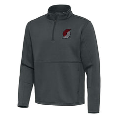 NBA - Portland Trail Blazers Antigua Twist Quarter-Zip Pullover Top - Pewter