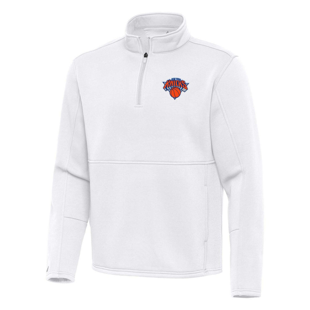 NBA - New York Knicks Antigua Twist Quarter-Zip Pullover Top - White
