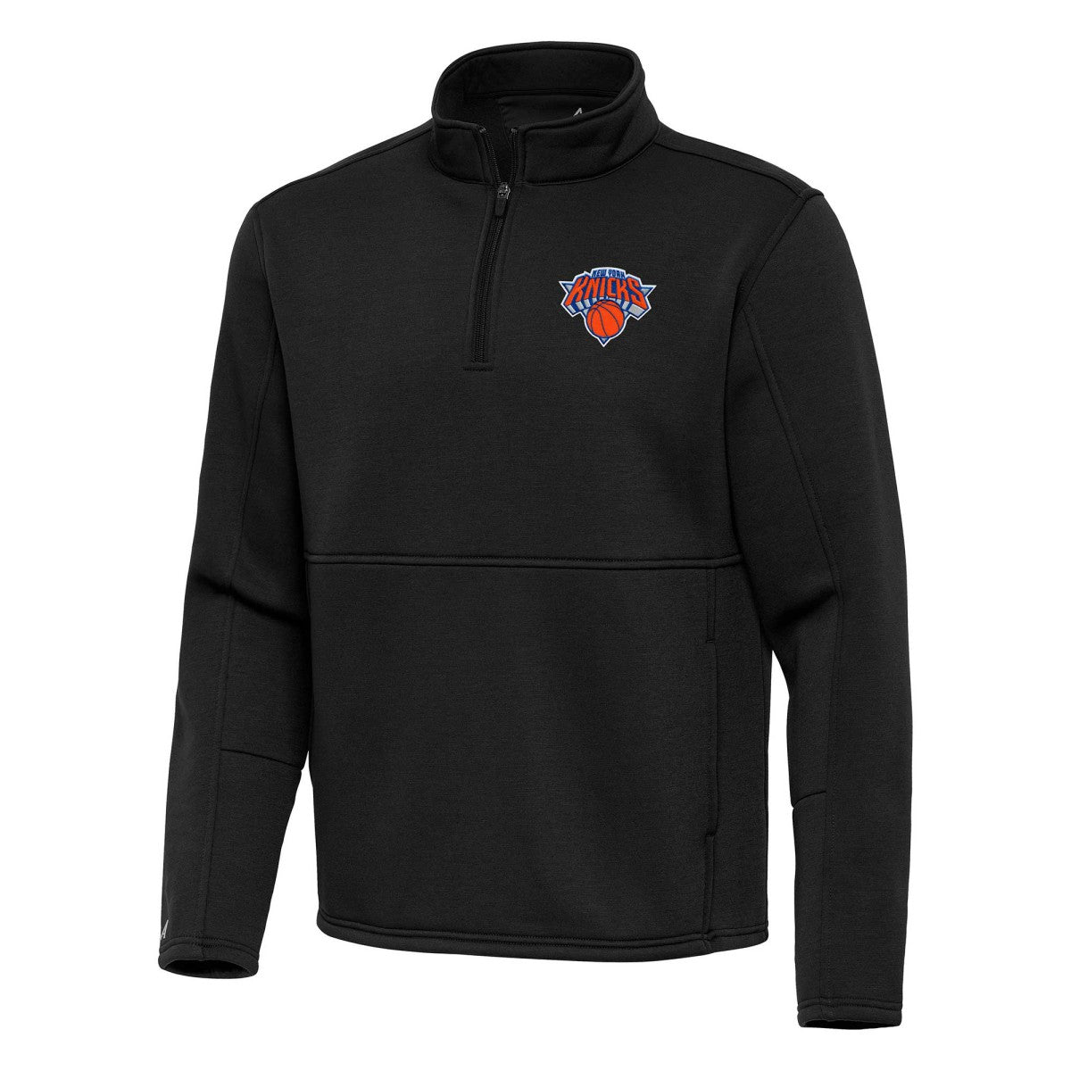 NBA - New York Knicks Antigua Twist Quarter-Zip Pullover Top - Black