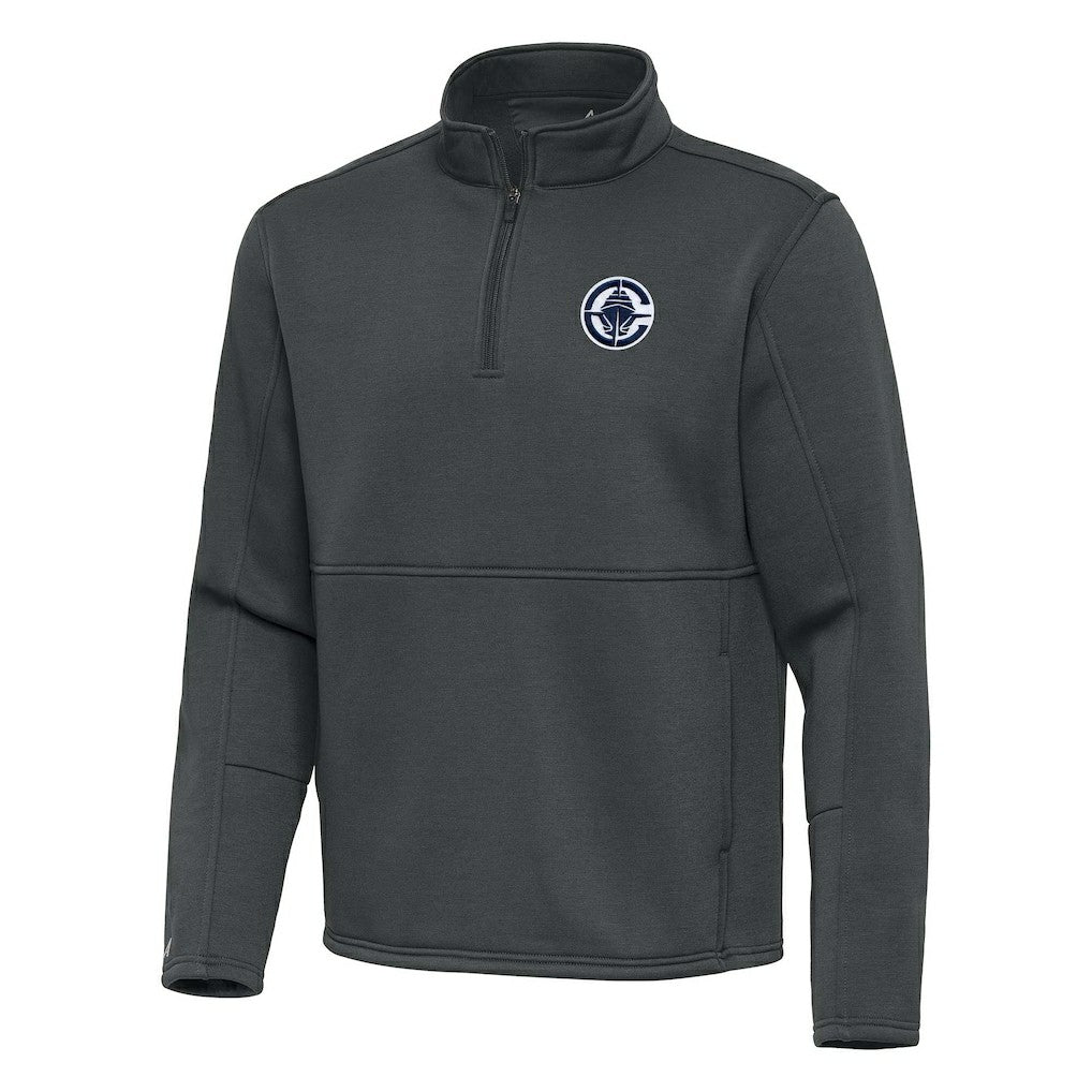 NBA - LA Clippers Antigua Twist Quarter-Zip Pullover Top - Pewter