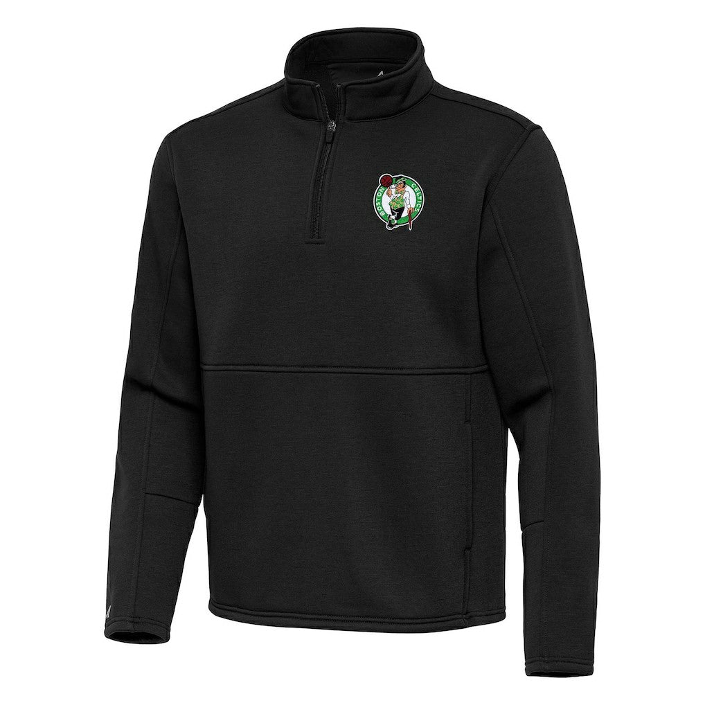 NBA - Boston Celtics Antigua Twist Quarter-Zip Pullover Top - Black