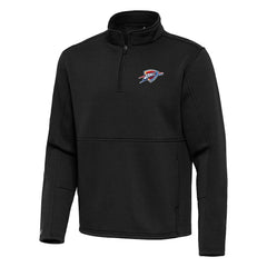 NBA - Oklahoma City Thunder Antigua Twist Quarter-Zip Pullover Top - Black