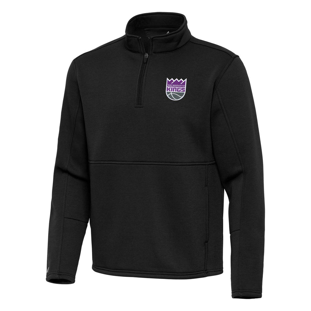 NBA - Sacramento Kings Antigua Twist Quarter-Zip Pullover Top - Black