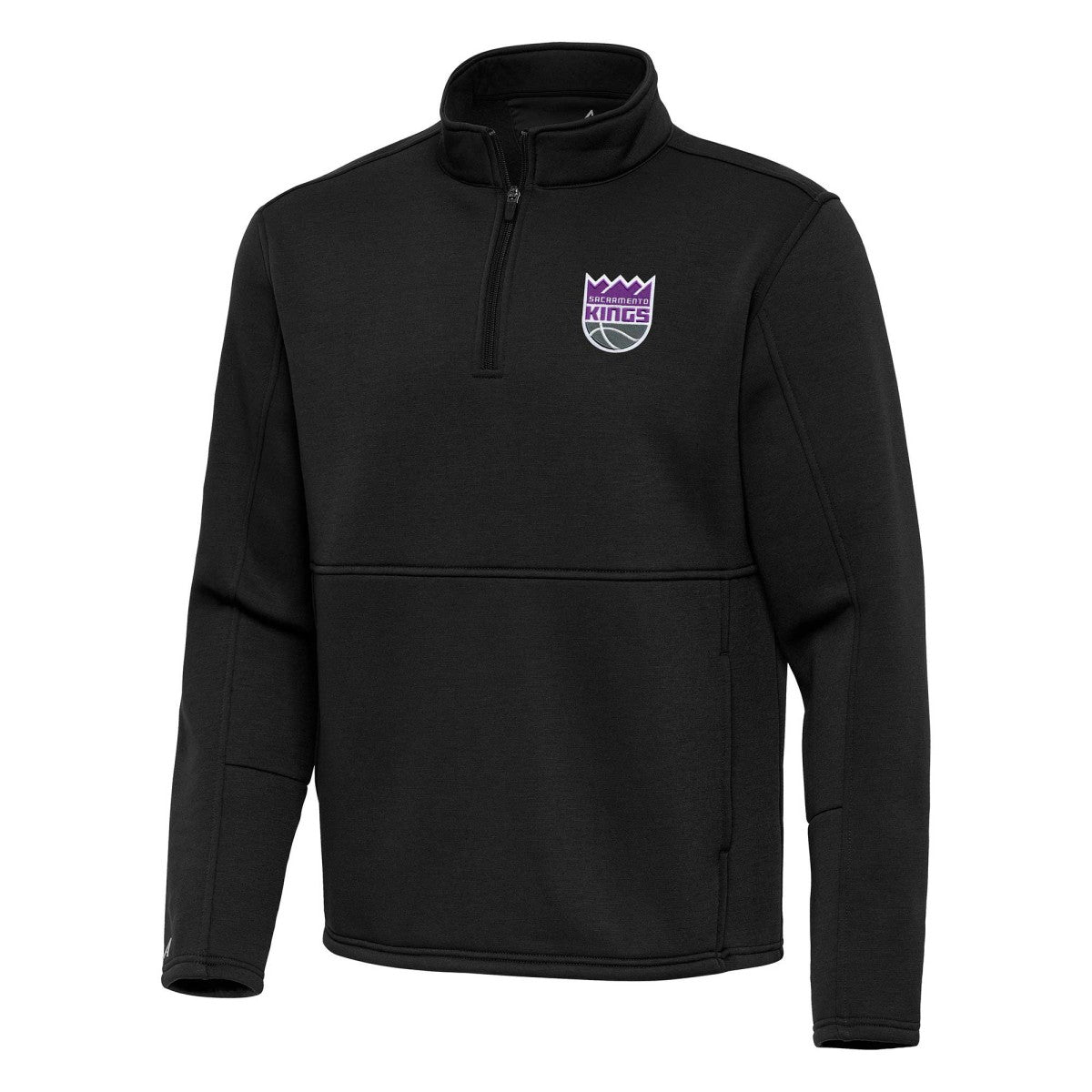 NBA - Sacramento Kings Antigua Twist Quarter-Zip Pullover Top - Black