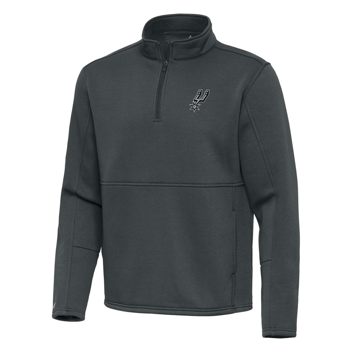 NBA - San Antonio Spurs Antigua Twist Quarter-Zip Pullover Top - Pewter