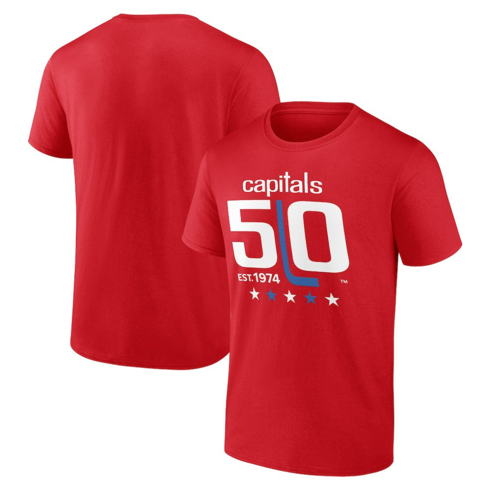 Washington Capitals 50th Anniversary T-Shirt Red