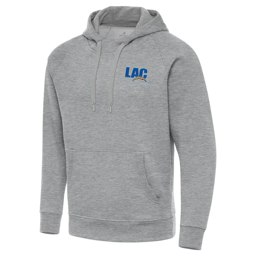 Men's Los Angeles Chargers Antigua Victory Pullover Hoodie Heather Gray - NFL