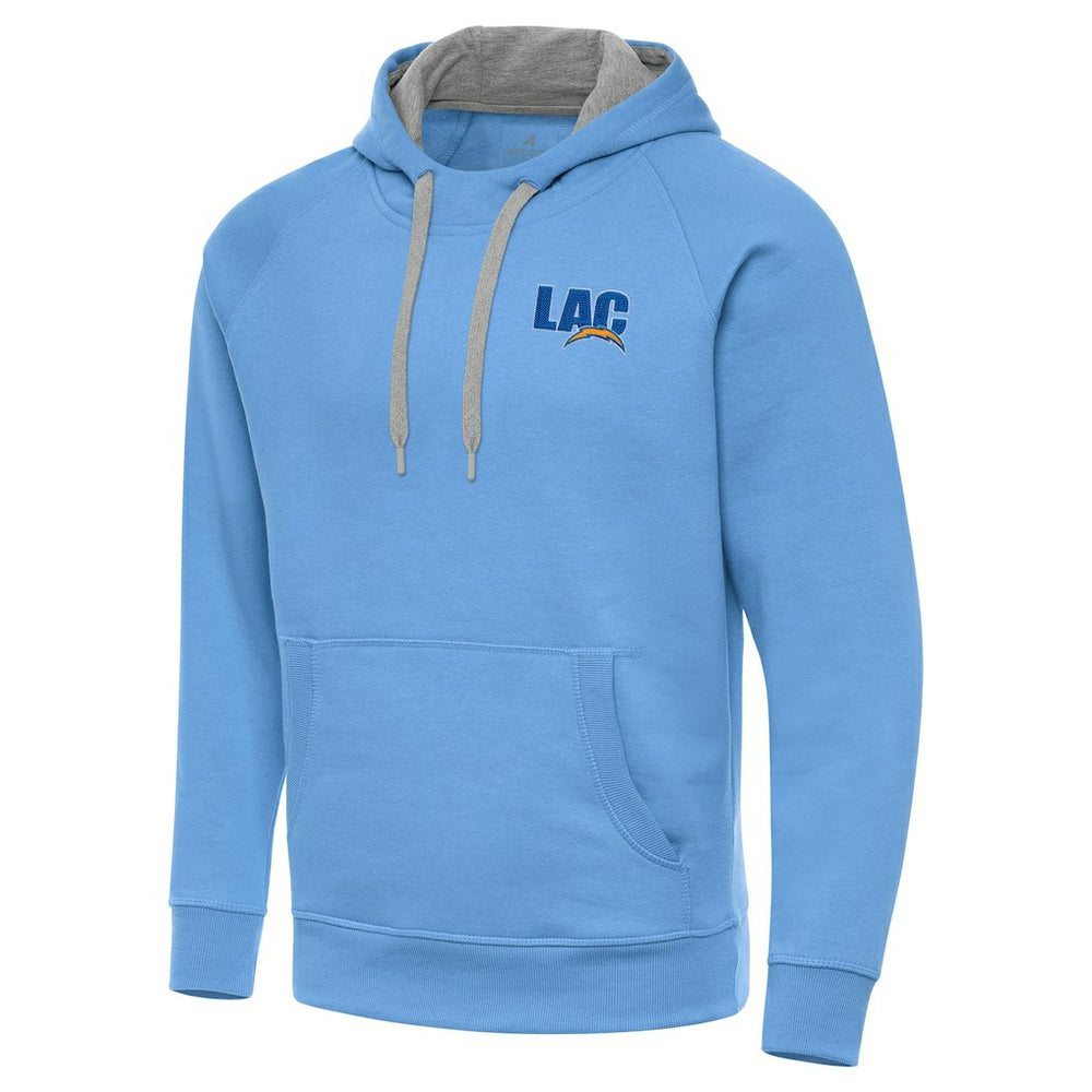 Men's Los Angeles Chargers Antigua Victory Pullover Hoodie Powder Blue - NFL