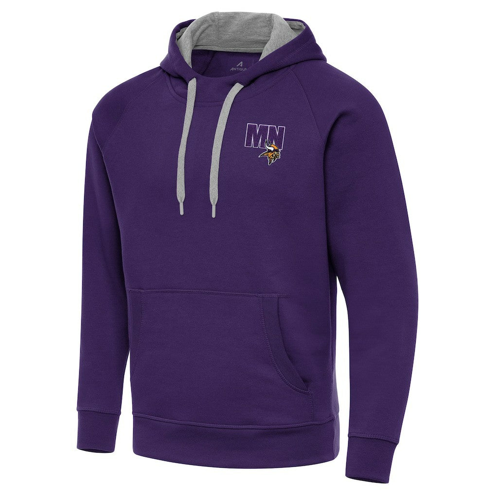 Men's Minnesota Vikings Antigua Victory Pullover Hoodie Purple - NFL