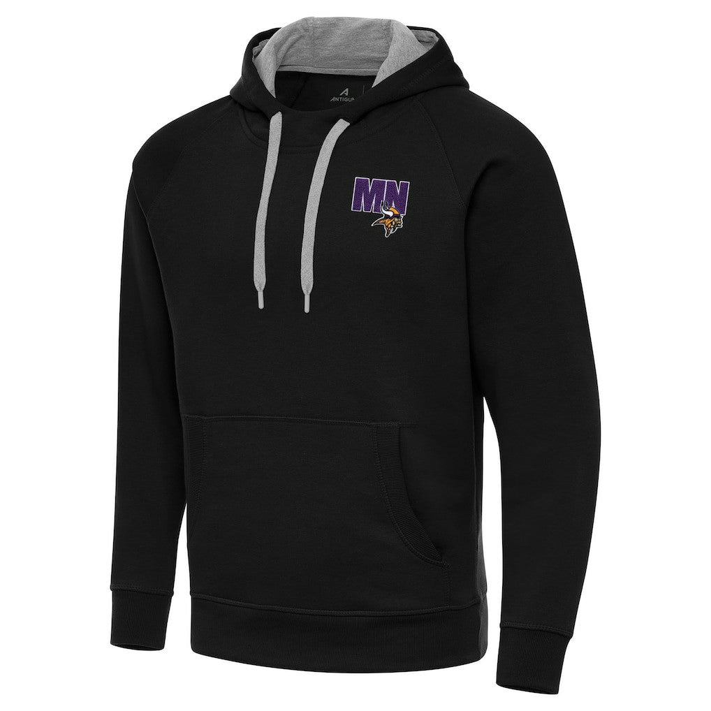 Men's Minnesota Vikings Antigua Victory Pullover Hoodie Black - NFL