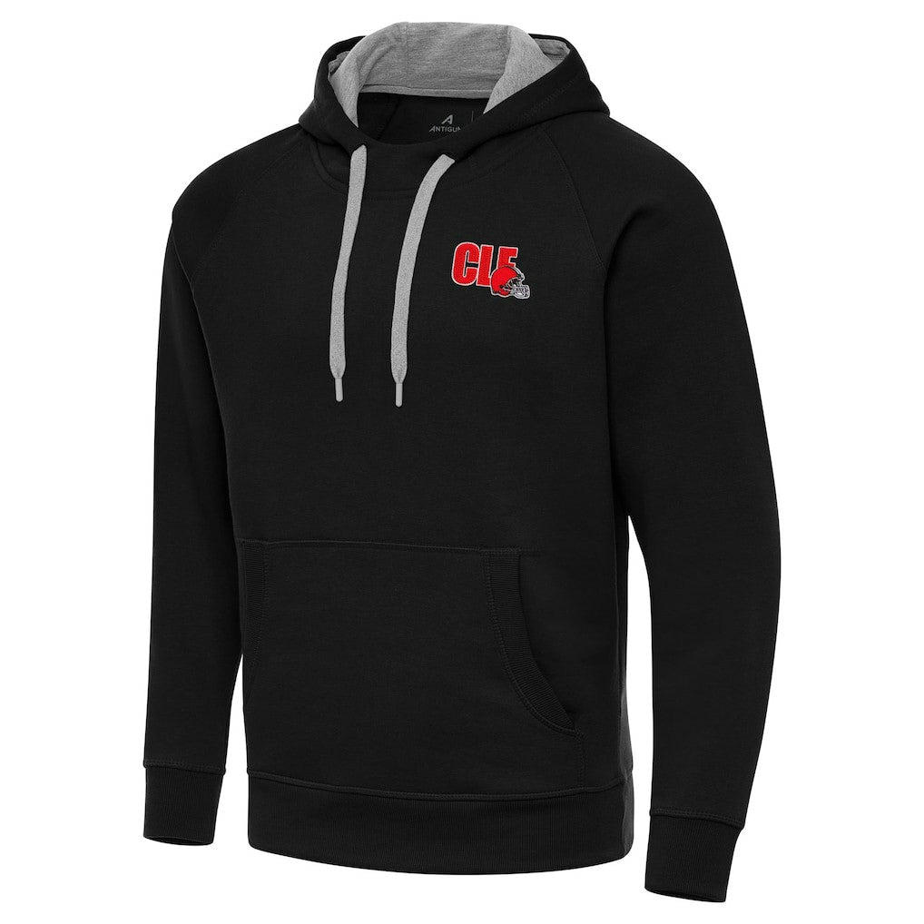 Men's Cleveland Browns Antigua Victory Pullover Hoodie Black - NFL