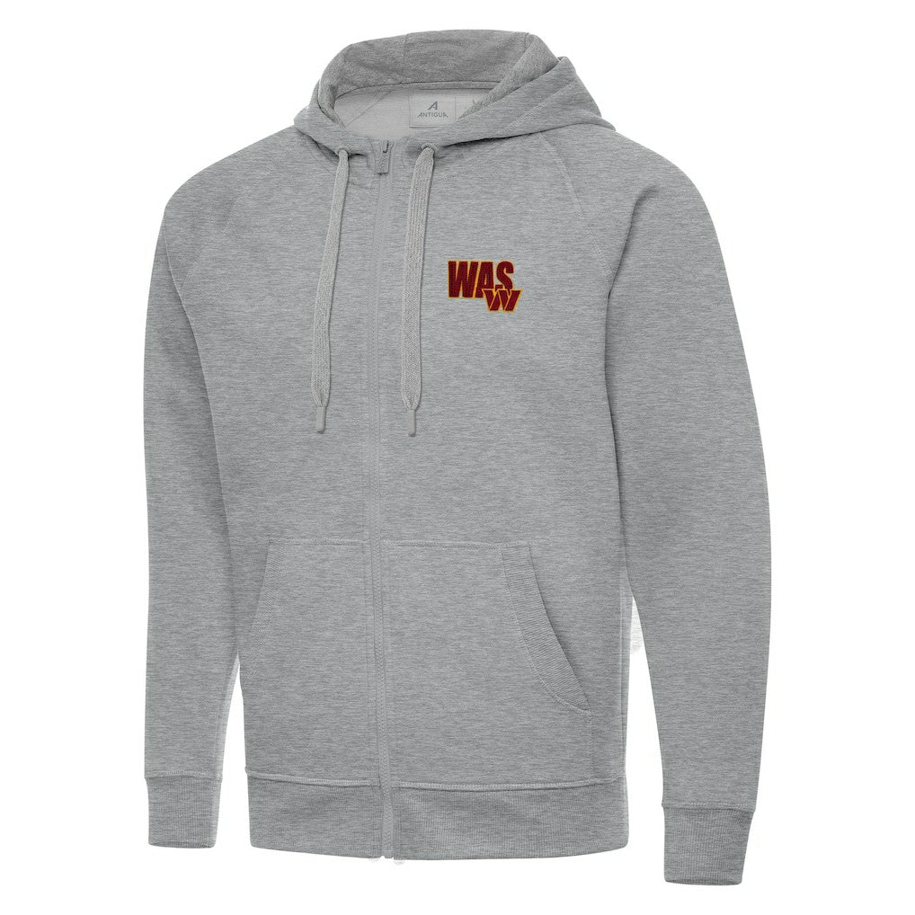 Men's Washington Commanders Antigua Victory Full-Zip Hoodie Heather Gray - NFL