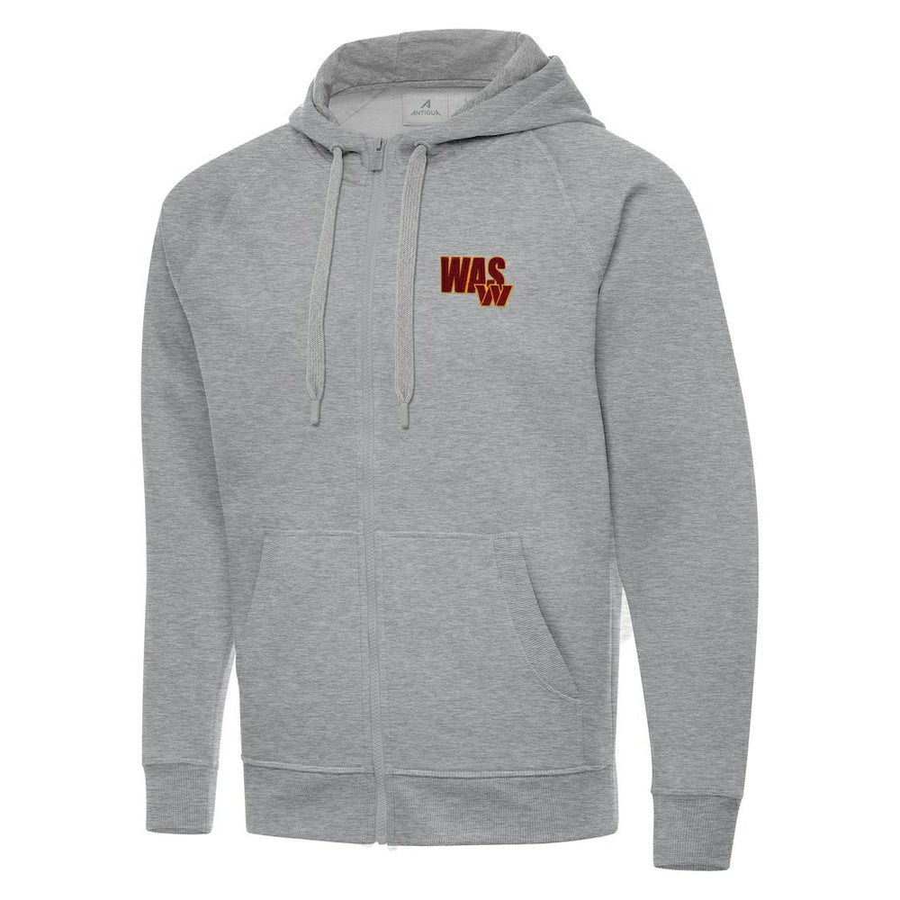 Men's Washington Commanders Antigua Victory Full-Zip Hoodie Heather Gray - NFL