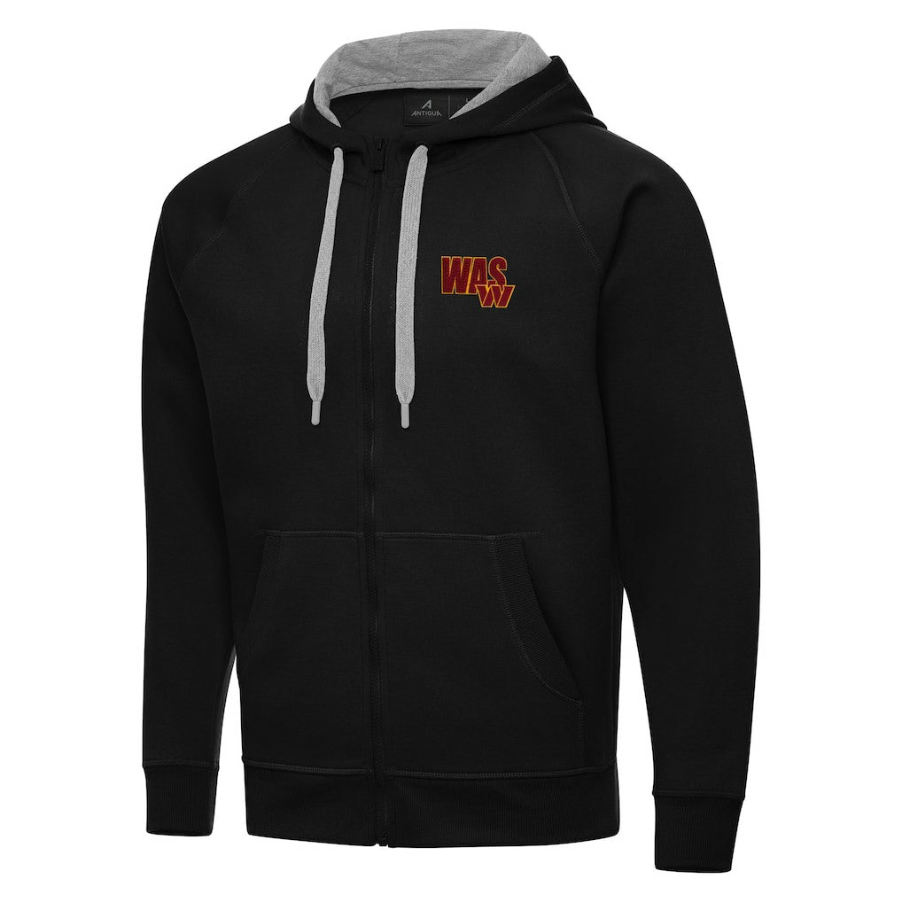 Men's Washington Commanders Antigua Victory Full-Zip Hoodie Black - NFL