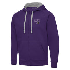 Men's Minnesota Vikings Antigua Victory Full-Zip Hoodie Purple - NFL