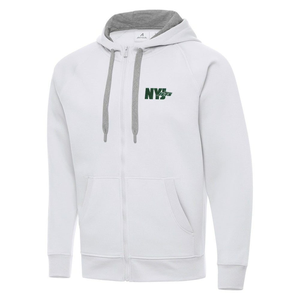 Men's New York Jets Antigua Victory Full-Zip Hoodie White - NFL