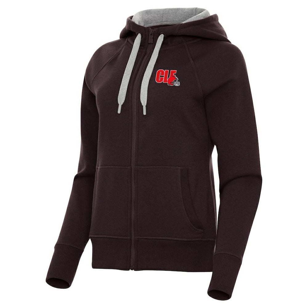 Cleveland Browns Antigua Women's Victory Full-Zip Hoodie Brown - NFL
