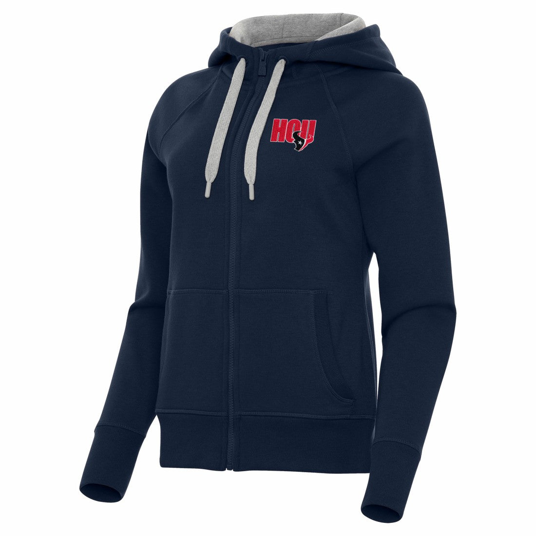 Houston Texans Antigua Women's Victory Full-Zip Hoodie Navy - NFL