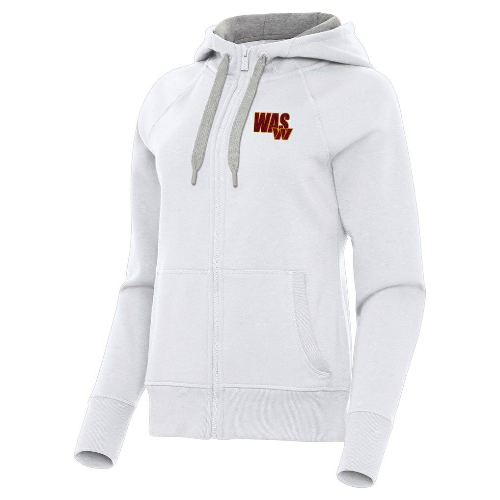 Washington Commanders Antigua Women's Victory Full-Zip Hoodie White - NFL