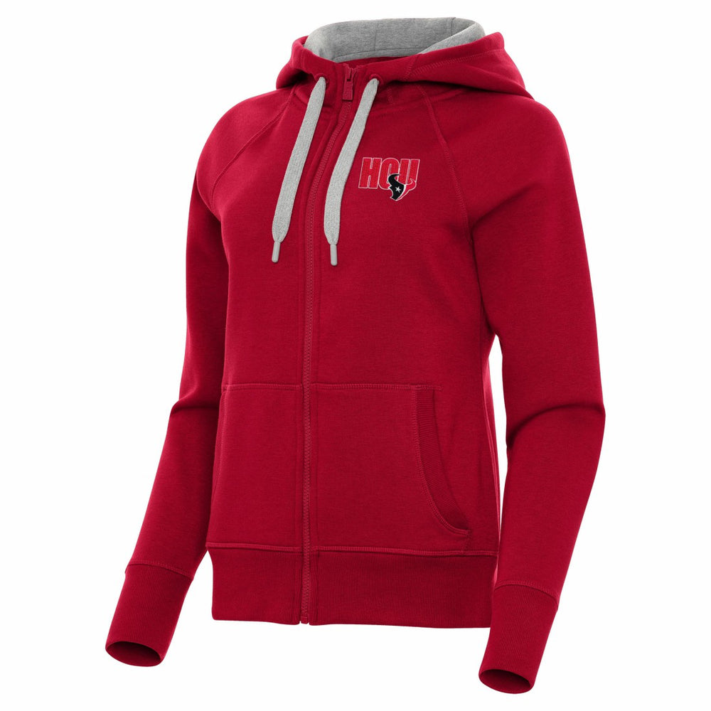 Houston Texans Antigua Women's Victory Full-Zip Hoodie Red - NFL