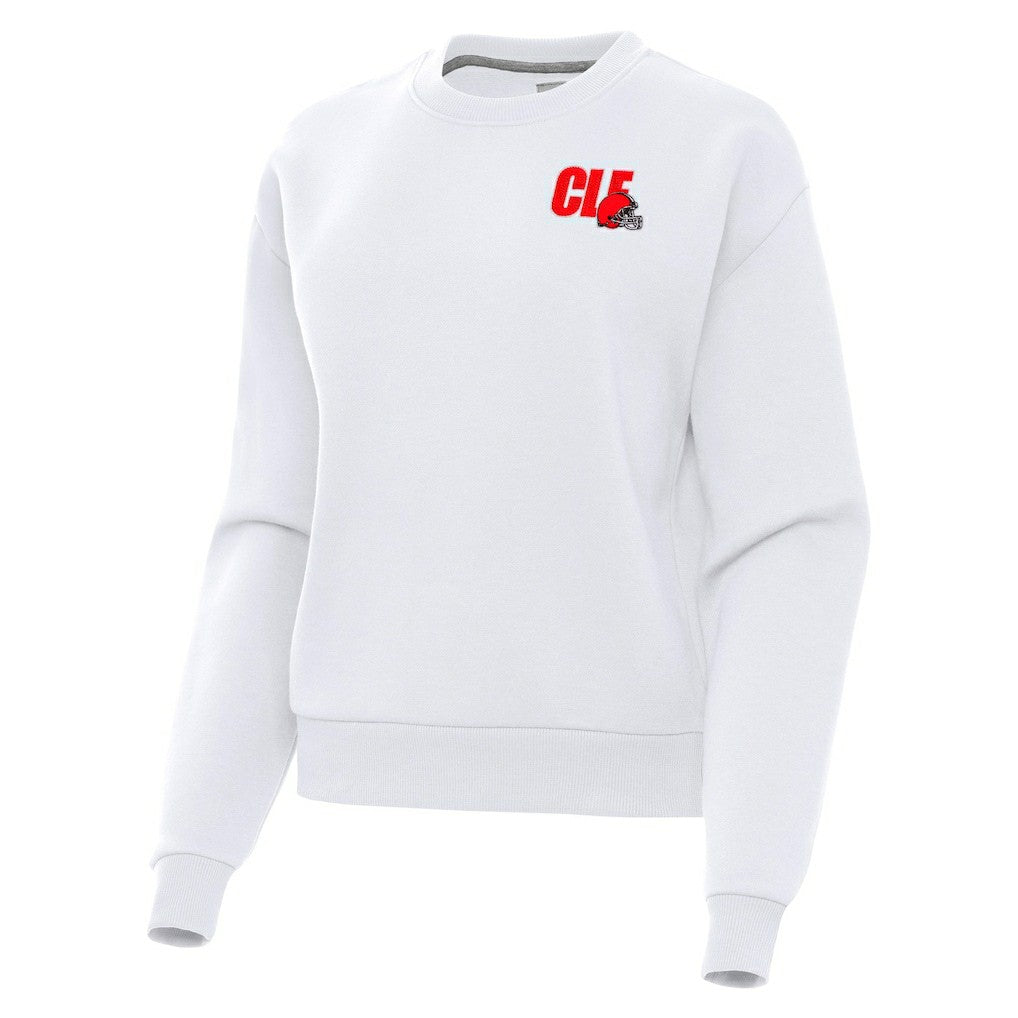 Cleveland Browns Antigua Women's Victory Pullover Sweatshirt White - NFL