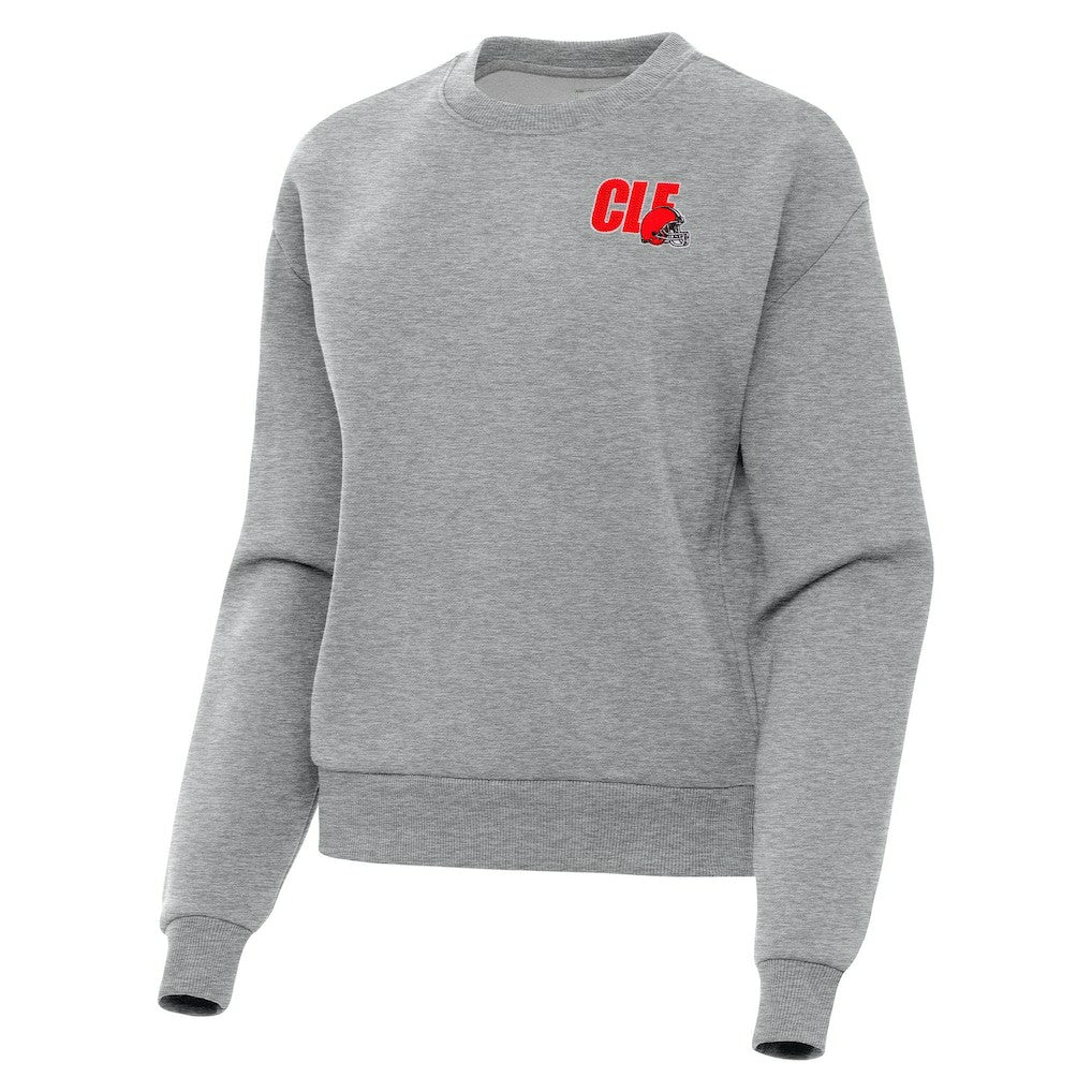 Cleveland Browns Antigua Women's Victory Pullover Sweatshirt Heather Gray - NFL