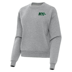 New York Jets Antigua Women's Victory Pullover Sweatshirt Heather Gray - NFL