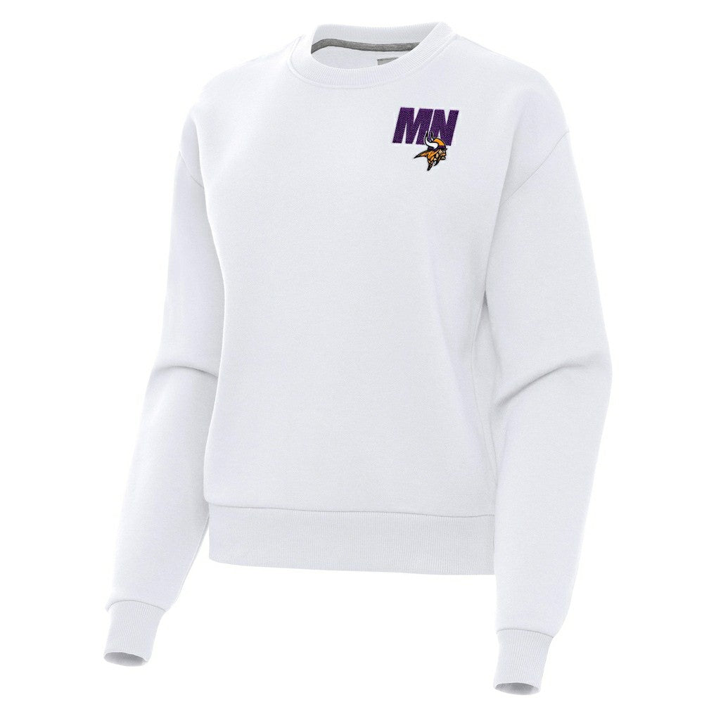 Minnesota Vikings Antigua Women's Victory Pullover Sweatshirt White - NFL