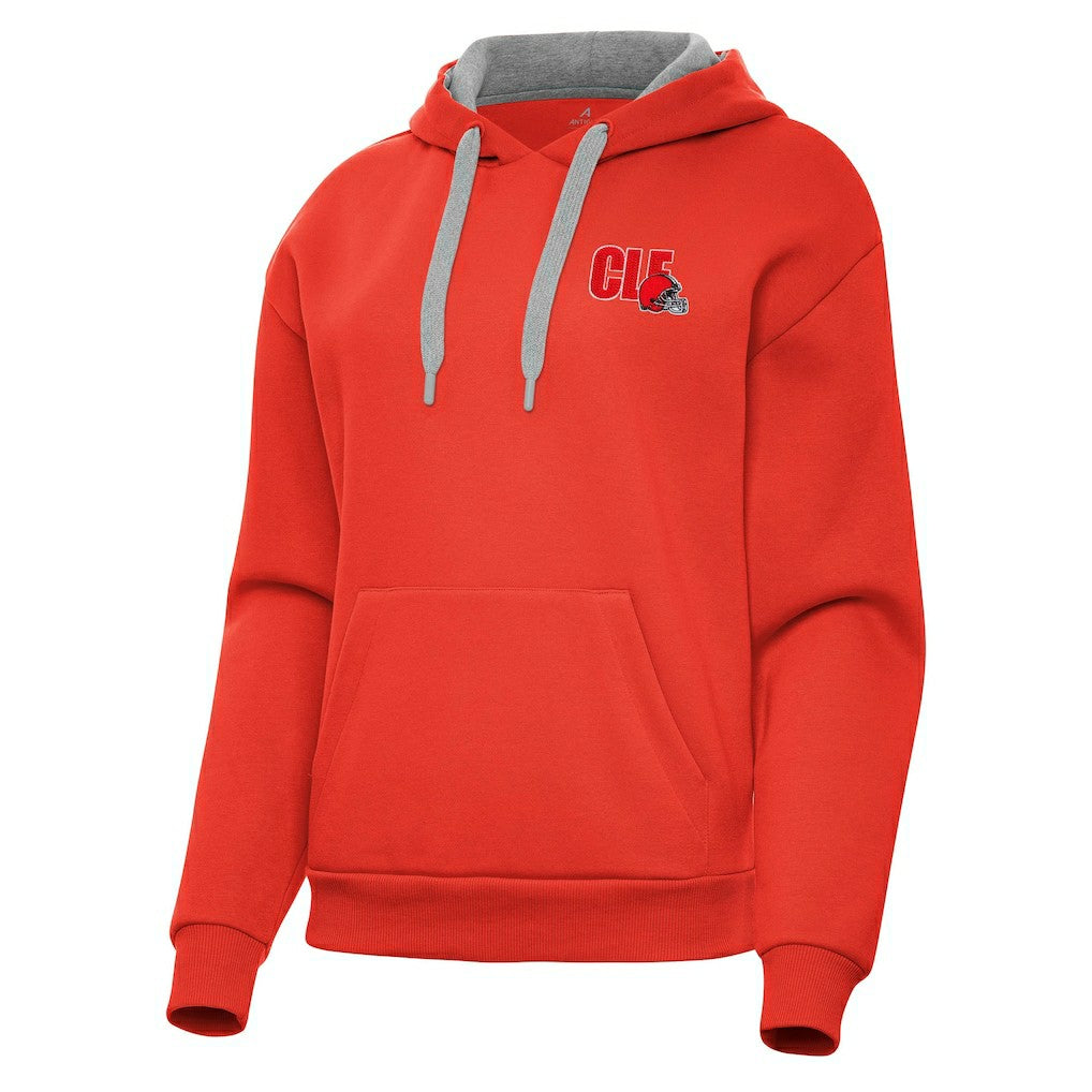 Cleveland Browns Antigua Women's Victory Pullover Hoodie Orange - NFL