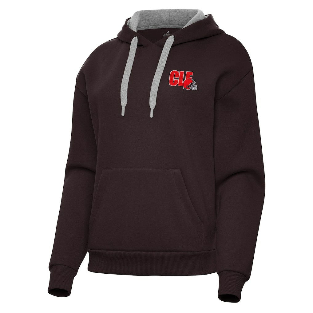 Cleveland Browns Antigua Women's Victory Pullover Hoodie Brown - NFL