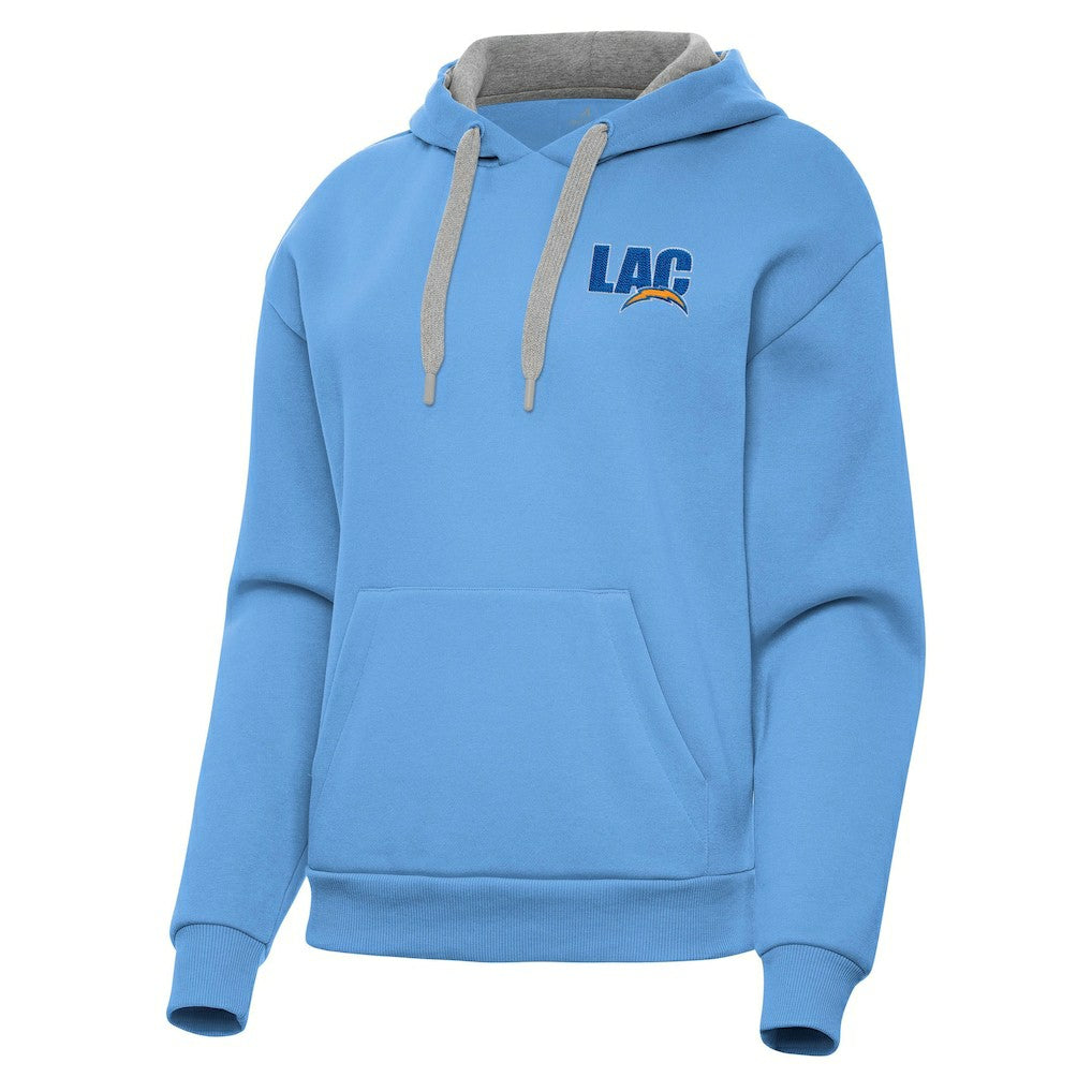 Los Angeles Chargers Antigua Women's Victory Pullover Hoodie Powder Blue - NFL