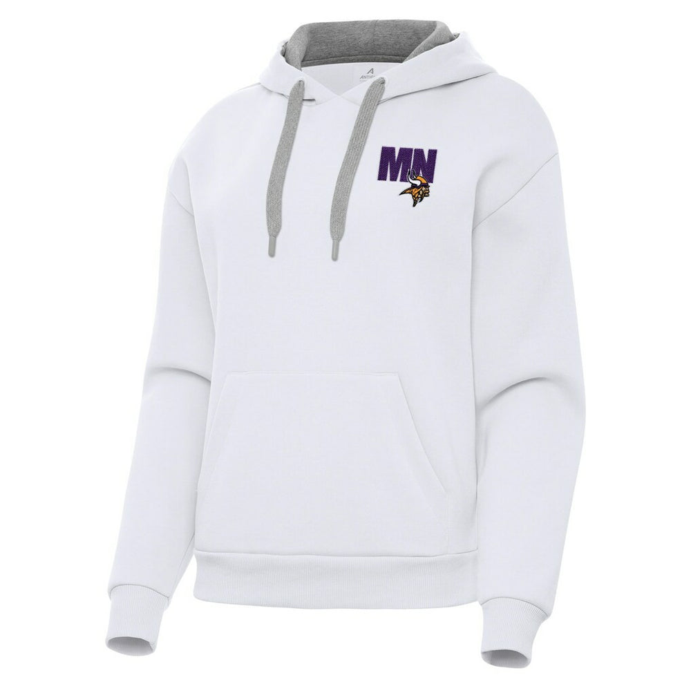 Minnesota Vikings Antigua Women's Victory Pullover Hoodie White - NFL