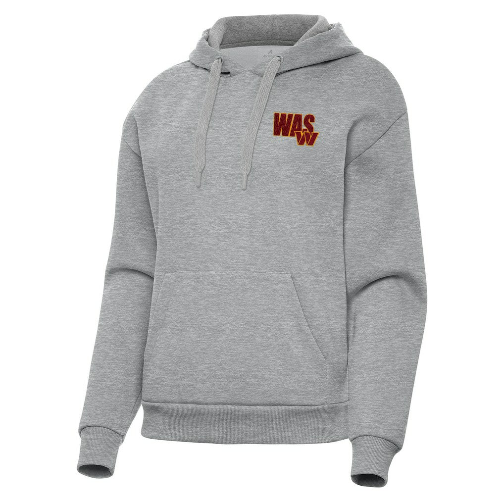 Washington Commanders Antigua Women's Victory Pullover Hoodie Heather Gray - NFL