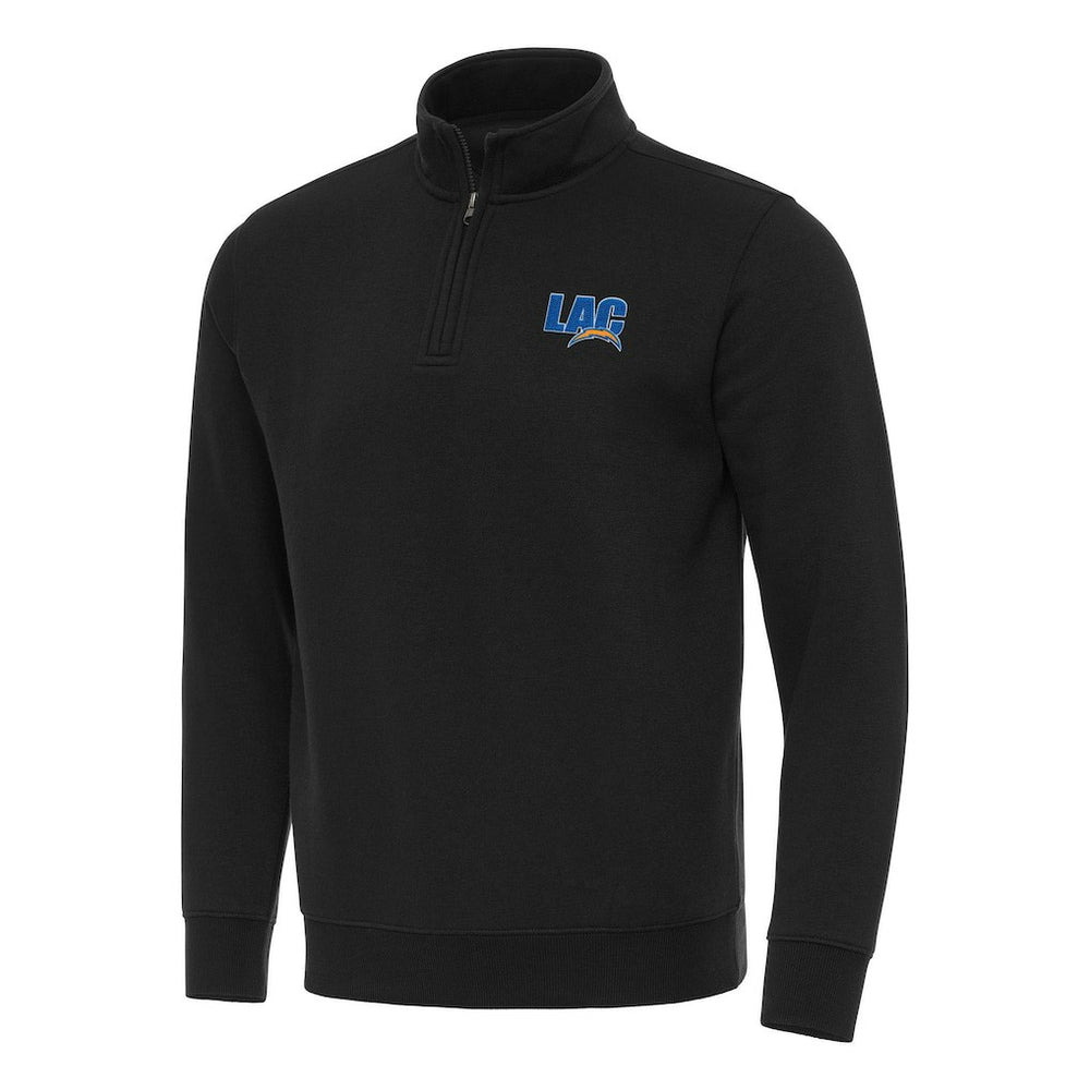 Los Angeles Chargers Antigua Men's Victory Quarter-Zip Sweatshirt Black - NFL