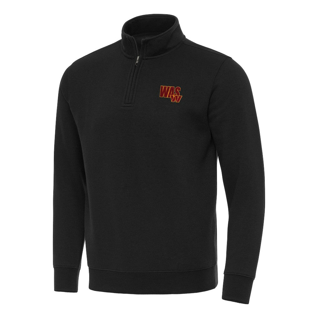Washington Commanders Antigua Men's Victory Quarter-Zip Sweatshirt Black - NFL