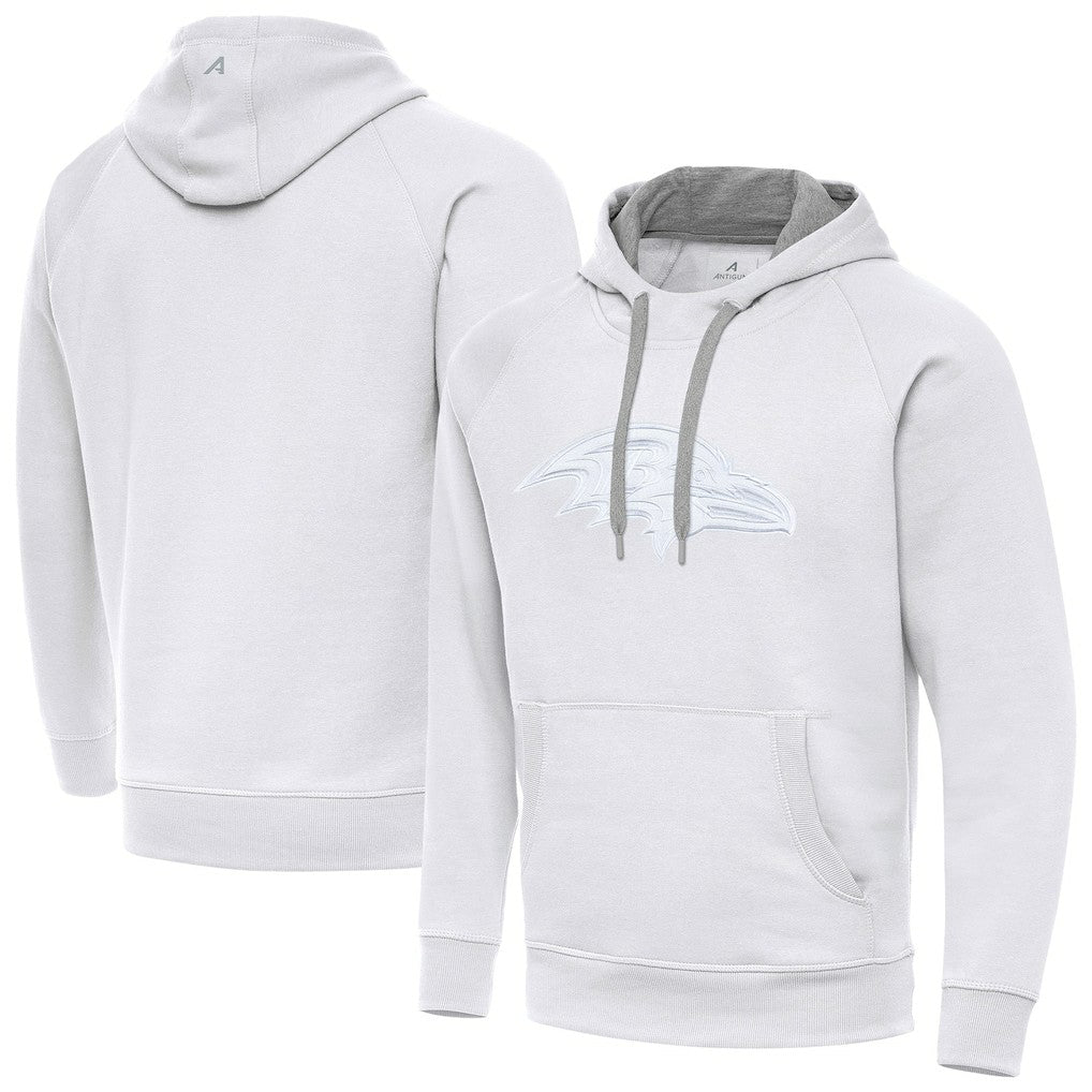 Baltimore Ravens Antigua Victory Pullover Hoodie White - NFL